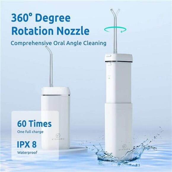 Portable Water Flosser Cordless Teeth Cleaner IPX7 Waterproof Travel Oral Care - Picture 2 of 7